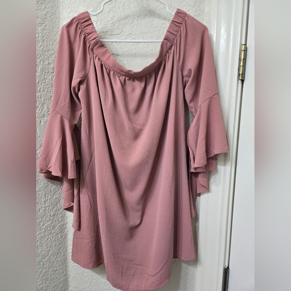 Off the shoulder mini dress
